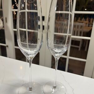 Tiffany & Co. Crystal Champagne Flutes set of 2